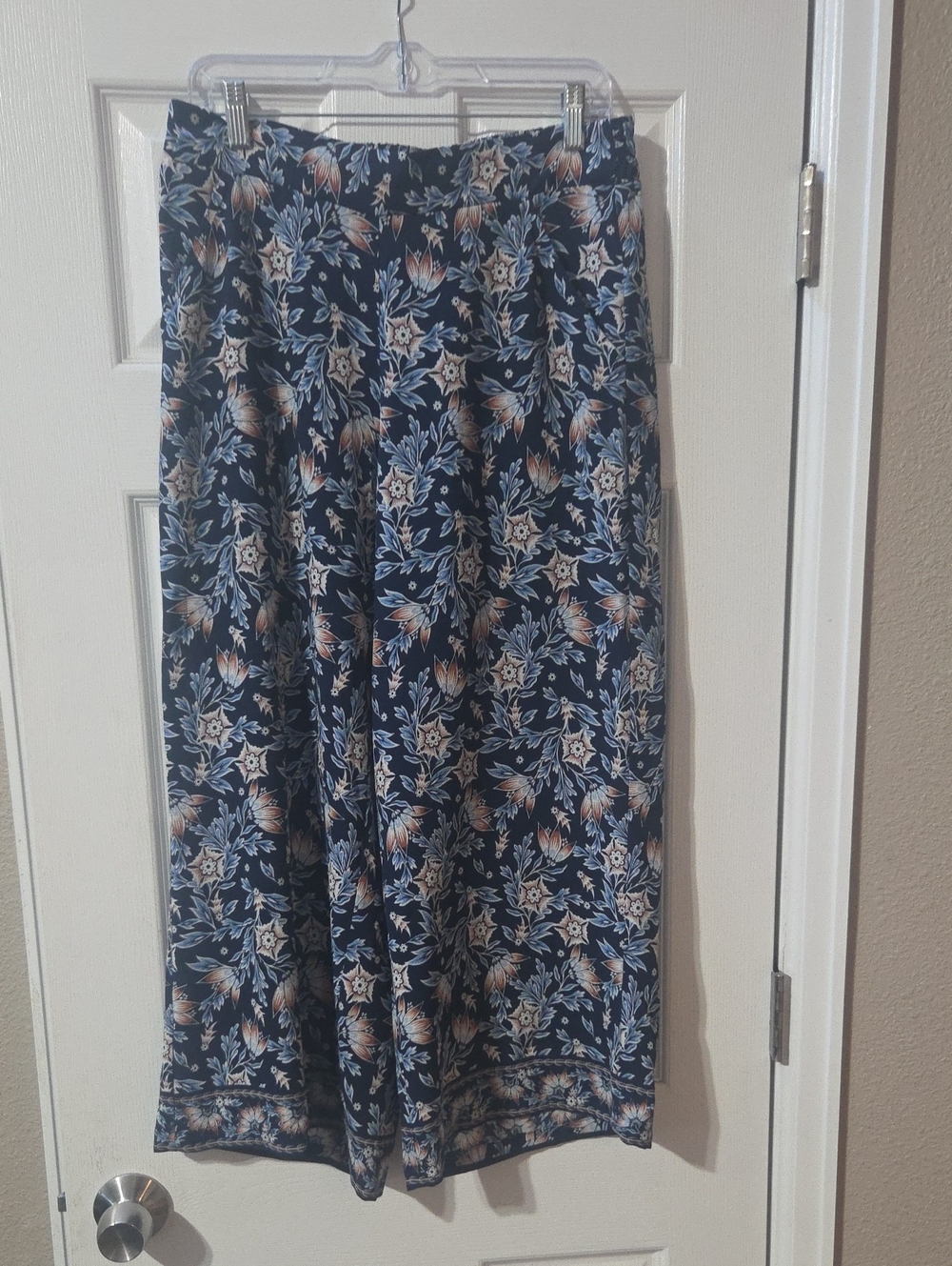 Max Studio Navy Floral Maxi Skirt